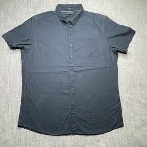 Marc Anthony Short Sleeve Black Button Up Shirt Men’s XL